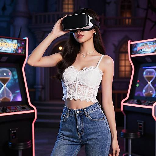 Hourglass Woman in VR Haunted Mansion