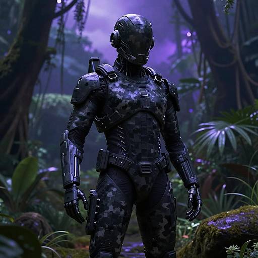 Stealth Sci-Fi Power Suit in Jungle