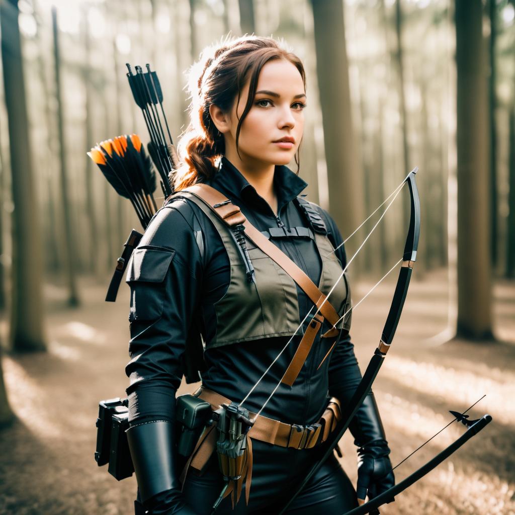 Mia Johnson as Katniss Everdeen in Sunlight