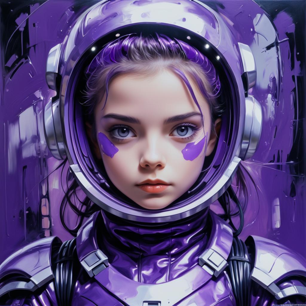 Dystopian Portrait of a Futuristic Girl