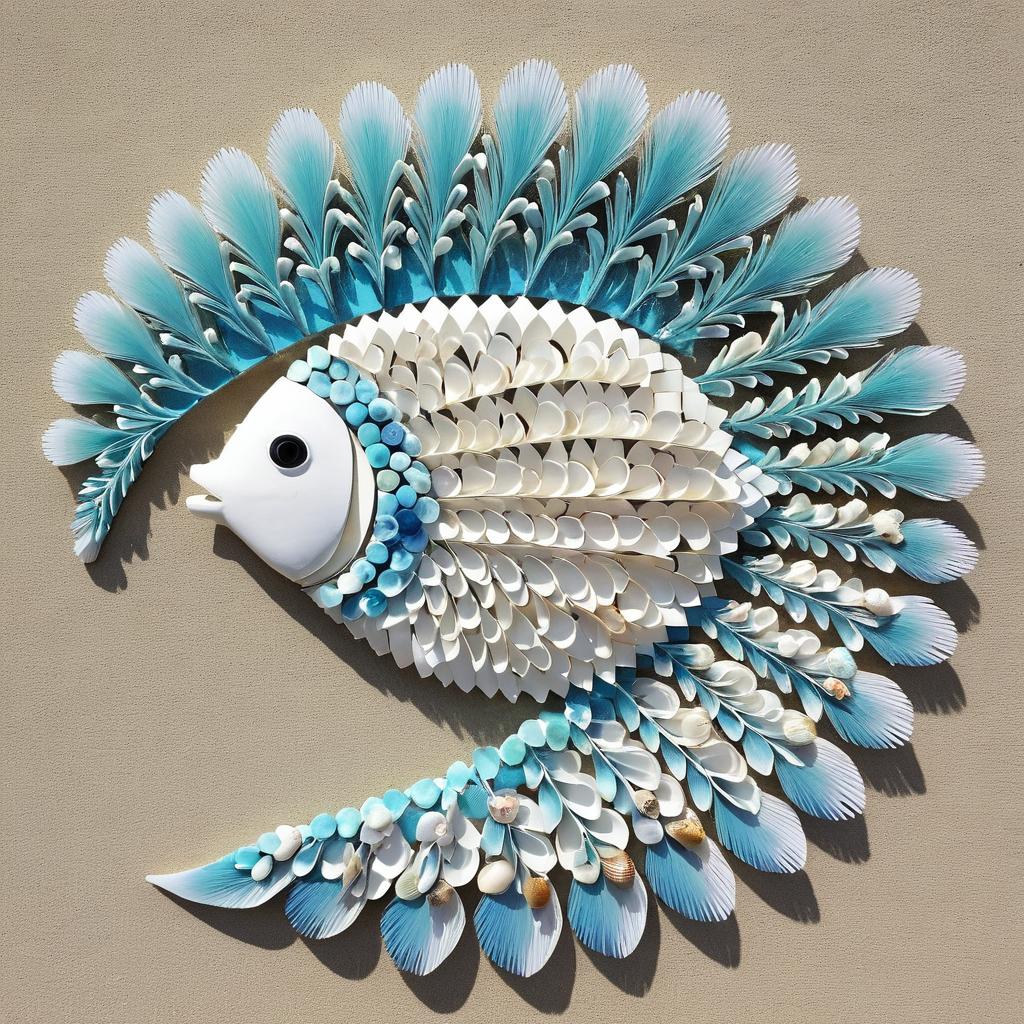 Creative Seashell Fish Artwork Design