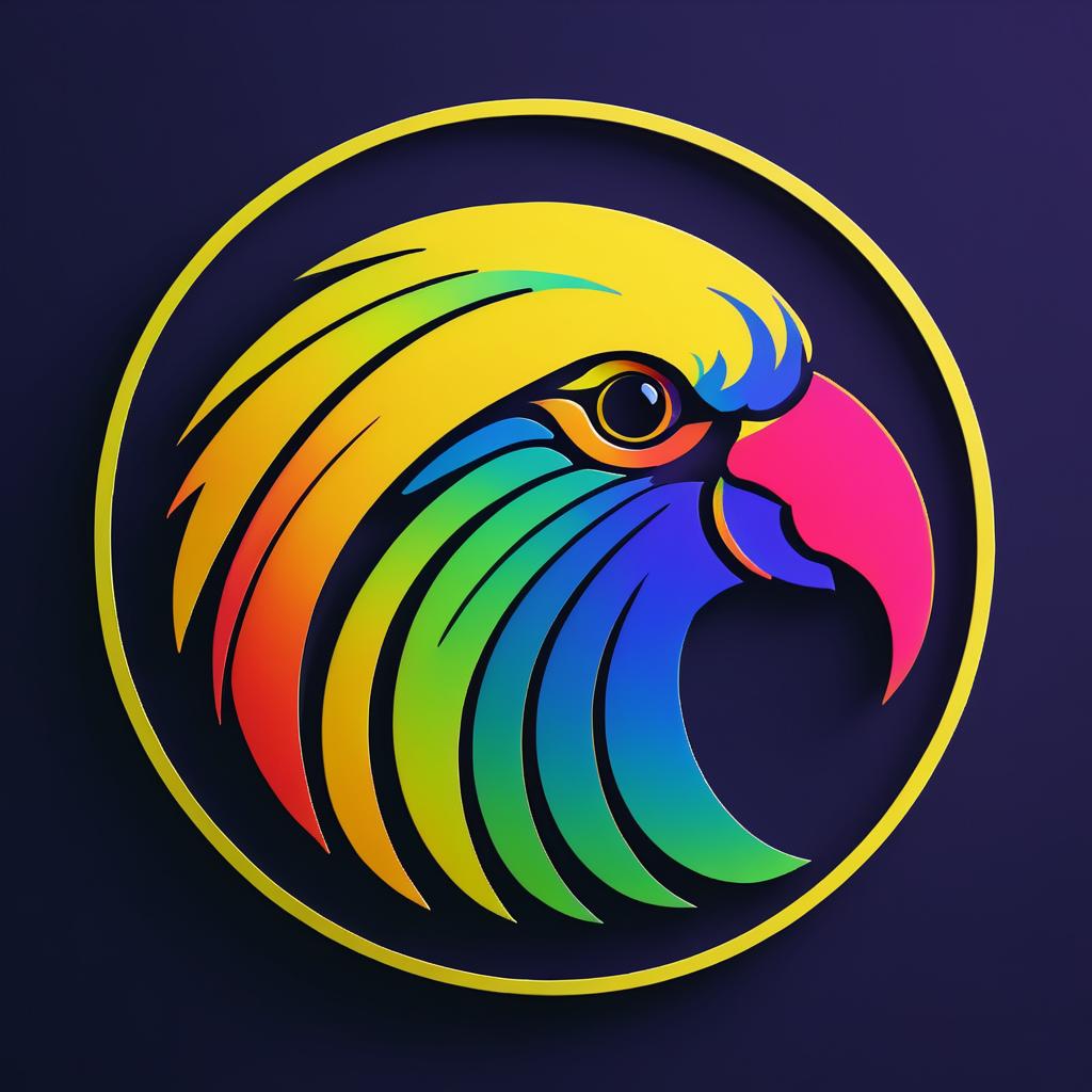 Vibrant Parrot Logo Design Concept