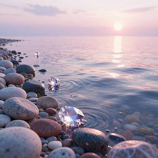 Mystical Gemstone Lagoon 3D Render