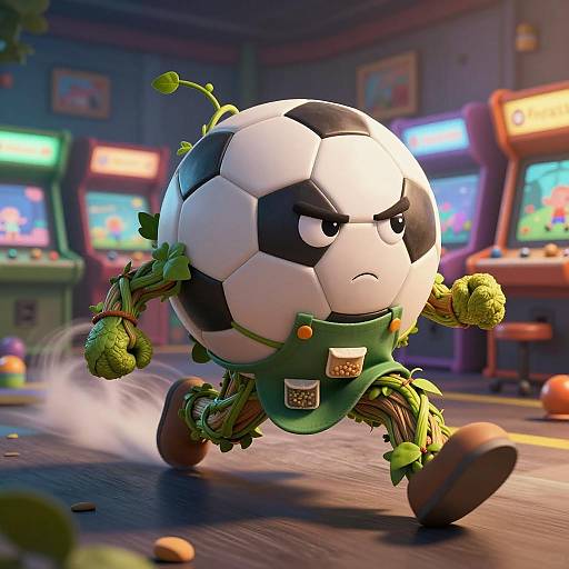 Adventurous Soccer Ball with Nature Elements