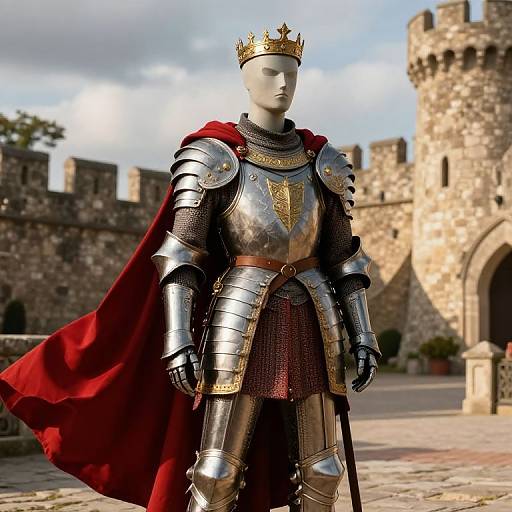 Regal Mannequin in Medieval Armor
