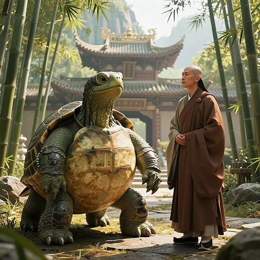 Mystical Oogway and Monk Height Comparison