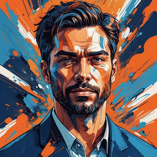 Vibrant Digital Sketch with Expressive Lines