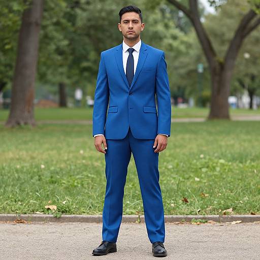 Pepsi Man Blue Suit in Park