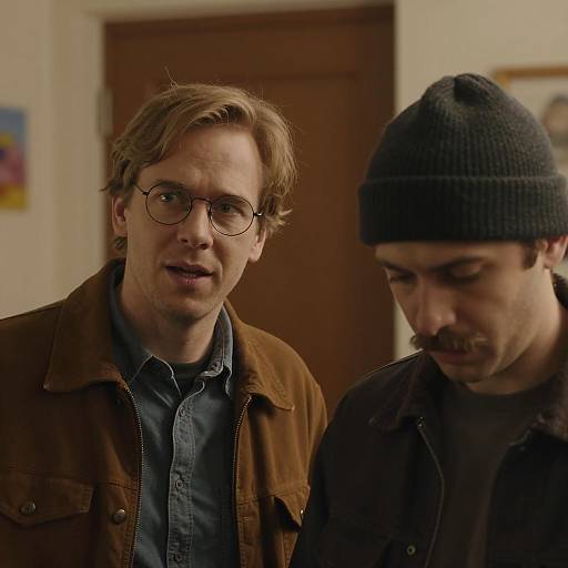 Two Men in Warm Indoor Setting