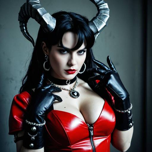 Female Hellboy Costume with Accessories