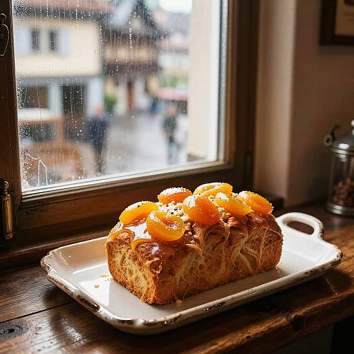Sunlit Apricot-Glazed Brioche Loaf