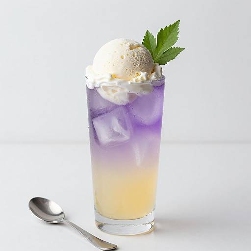Vibrant Gradient Drink with Ice Cream