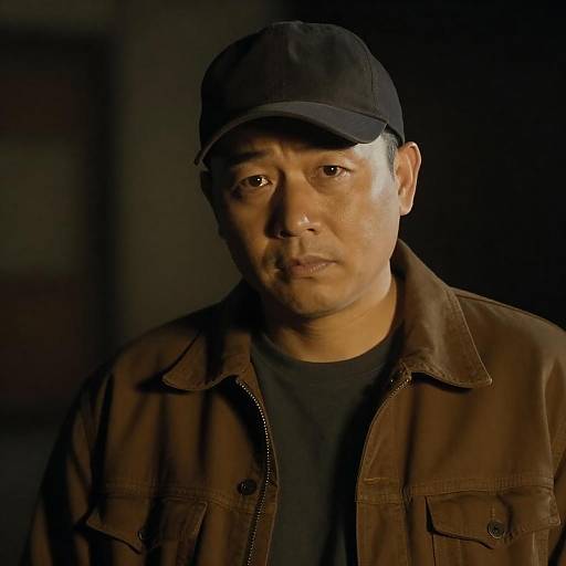 Dramatic Portrait of a Focused Man