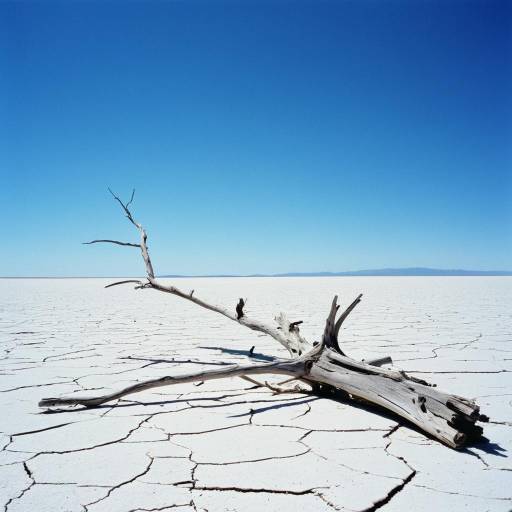Weathered Driftwood on Salt Flat