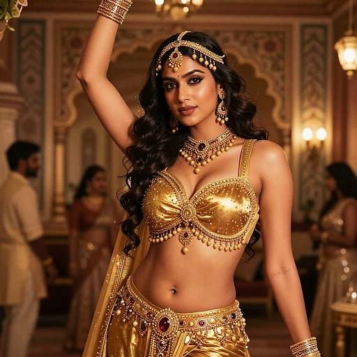 Elegant Indian Belly Dancer Portrait