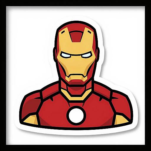 Minimalist Iron Man Sticker