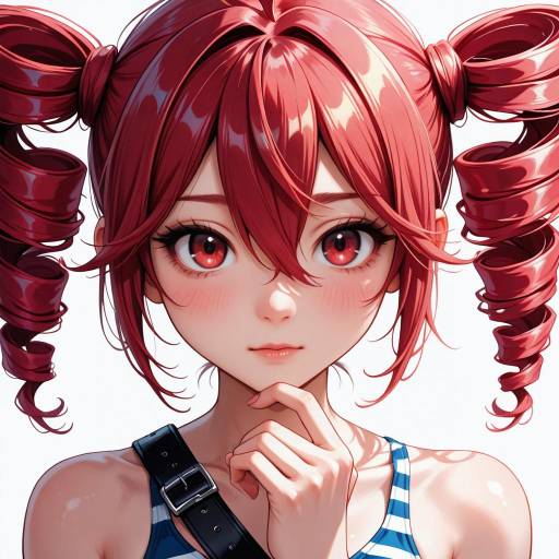 Cute Girl in Striped Swimsuit Design