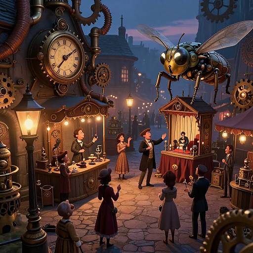 Steampunk Bazaar at Dusk Viewpoint