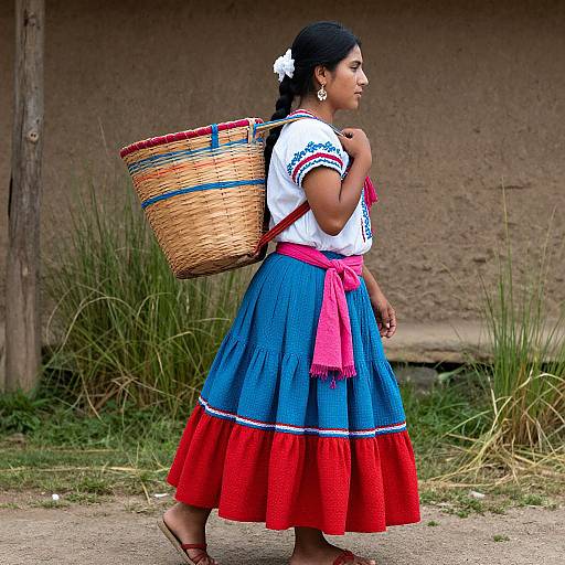 Mayan Woman in Traditional Attire