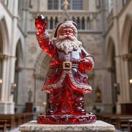 Photorealistic Ruby Santa Sculptures