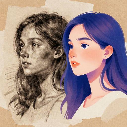 Multilayered Art Style Transformation Collage