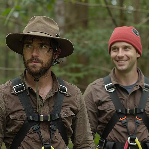 Captivating Forest Portrait of Two Men