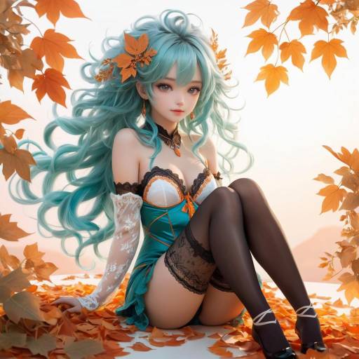 Ethereal Beauty with Turquoise Hair Ethereal Beauty with Turquoise Hair