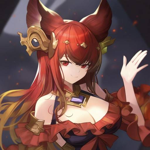 Illustration of Anthuria, granblue fantasy in the style of Goomrrat