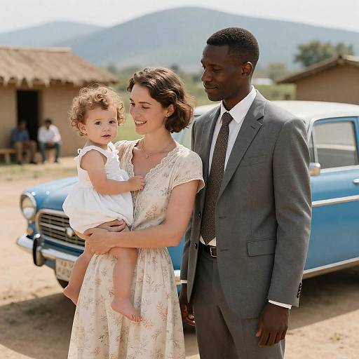 Family Portrait in a Rural Setting