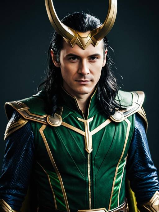 Man in Loki Cosplay Costume