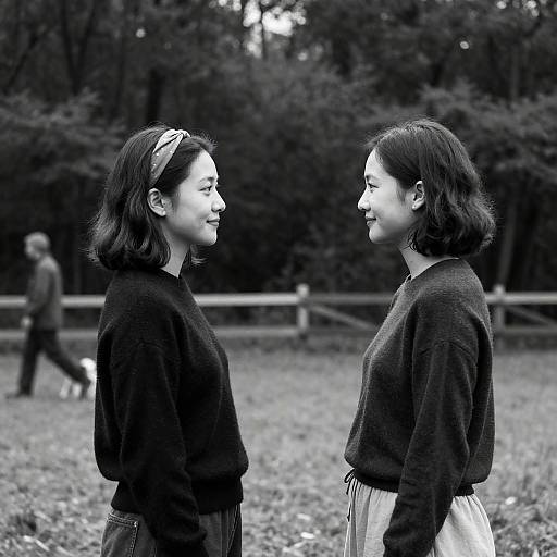 Intimate Outdoor Moment Between Two Women