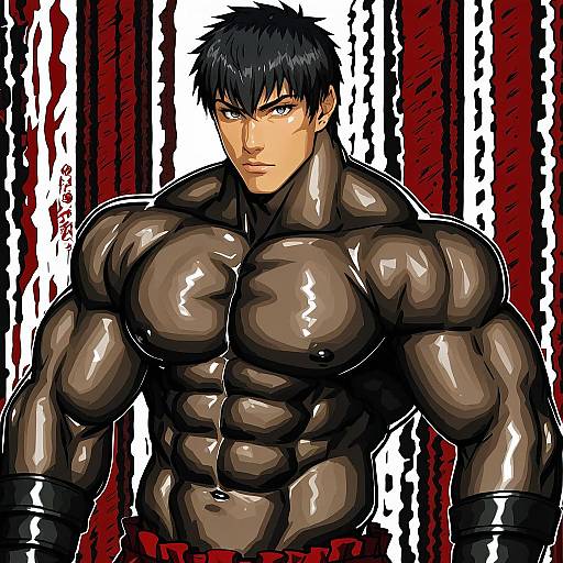 Illustration of Arash (fate), fate (series) in the style of Sakurame