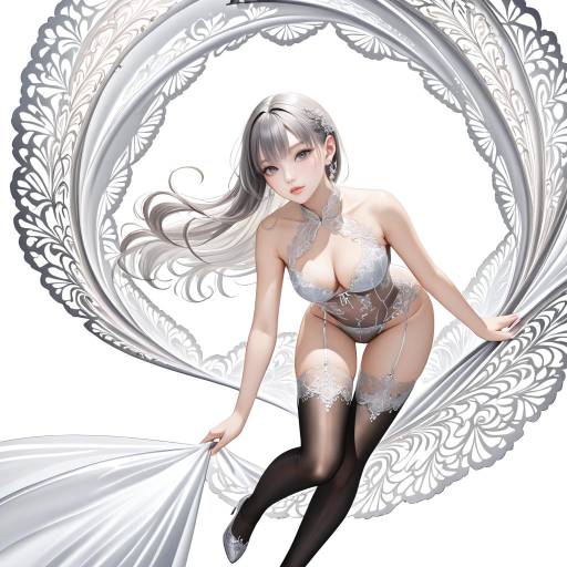 Elegant Lingerie Fashion Pose Elegant Lingerie Fashion Pose