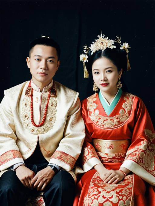 Luo Couple in Traditional Wedding Attire