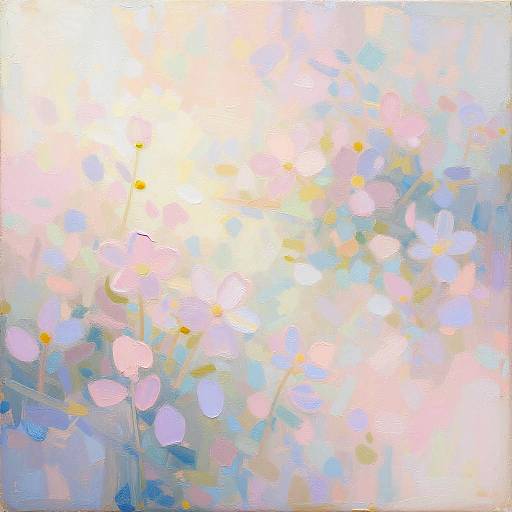 Dreamy Pastel Abstract Floral Art