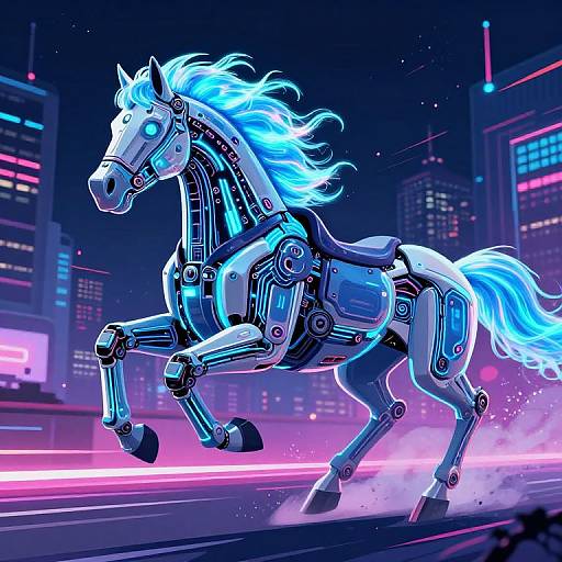 Cyberpunk Rosinante Racing Neon City