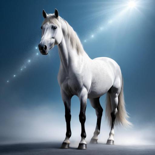 Realistic Horse with Stormy Grey Eyes Realistic Horse with Stormy Grey Eyes