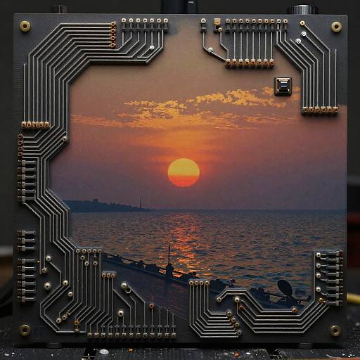 Impression Sunrise with 3D PCB Art