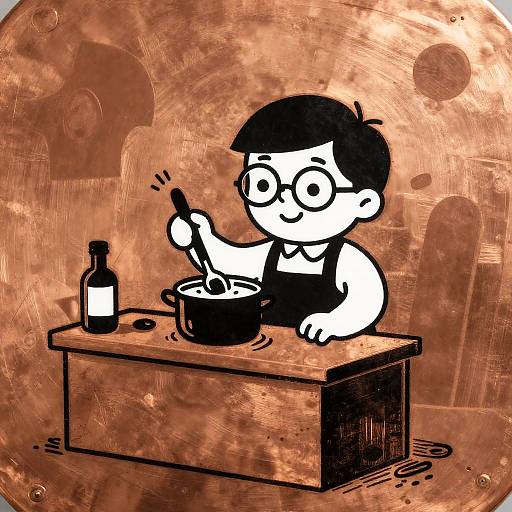 Whimsical Curious Librarian Copperplate