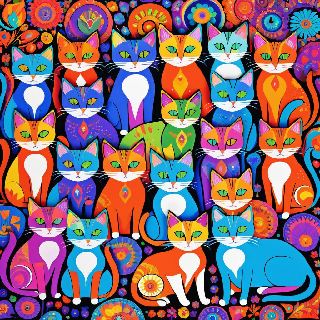 Colorful Family Fun with Kittens