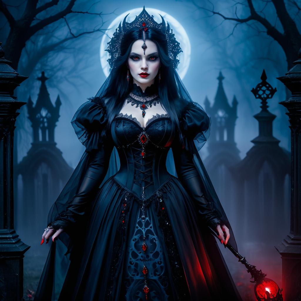 Mystical Sorceress in a Graveyard