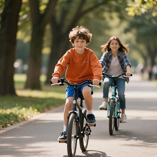 Joyful Ride Through a Sunlit Park