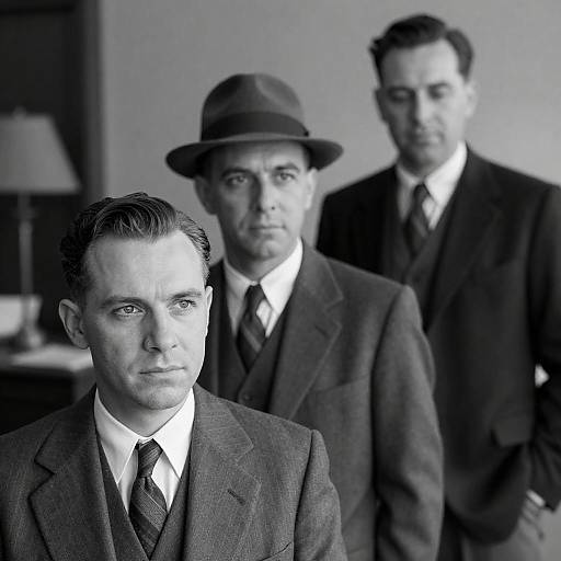1940s Black and White Photo of Men