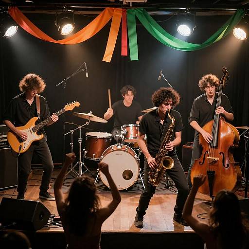 Live Band Performance on Stage