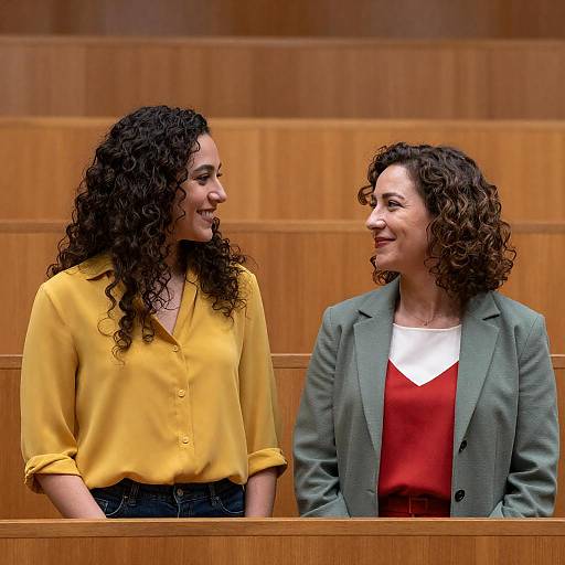 Joyful Encounter in a Wooden Auditorium