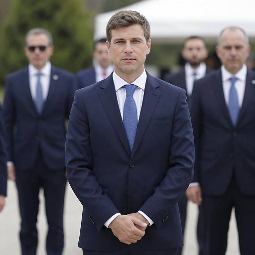 Portrait of Man in Blue Suit