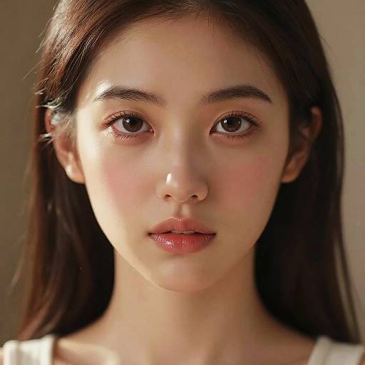 Close-up Portrait of Young Asian Woman