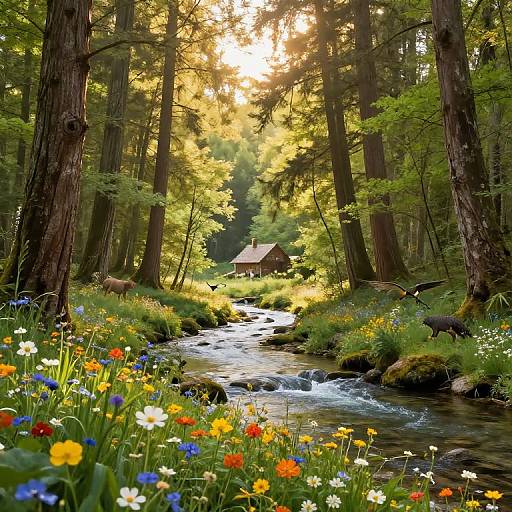 Serene Forest Haven with Crystal River