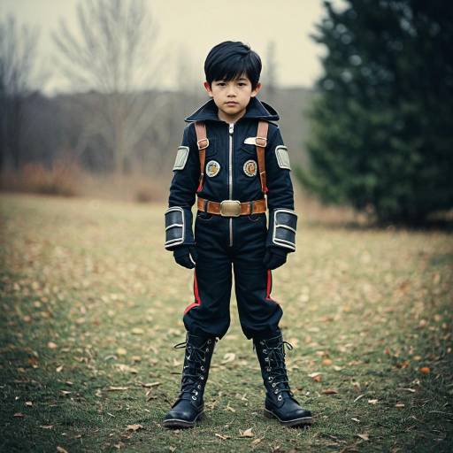 Boy in Deluxe Costume Outdoors