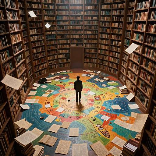 Ethereal Labyrinth Library Exploration